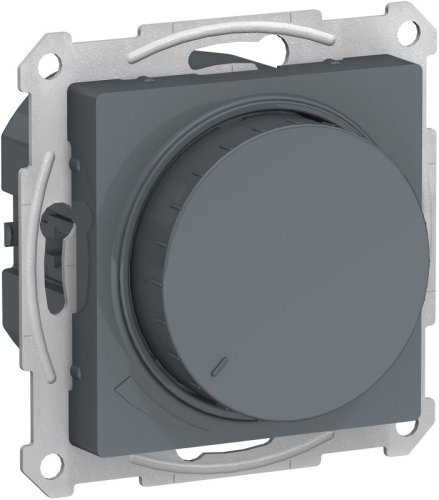 Светорегулятор поворотно-нажимной без рамки Systeme Electric AtlasDesign 5-400Вт грифель картинка